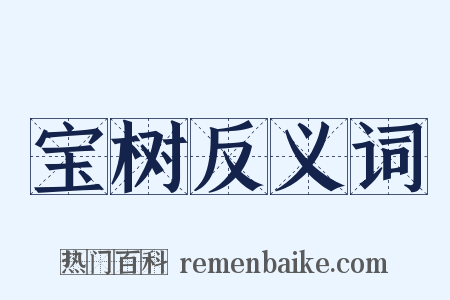 宝树反义词是什么意思的图片